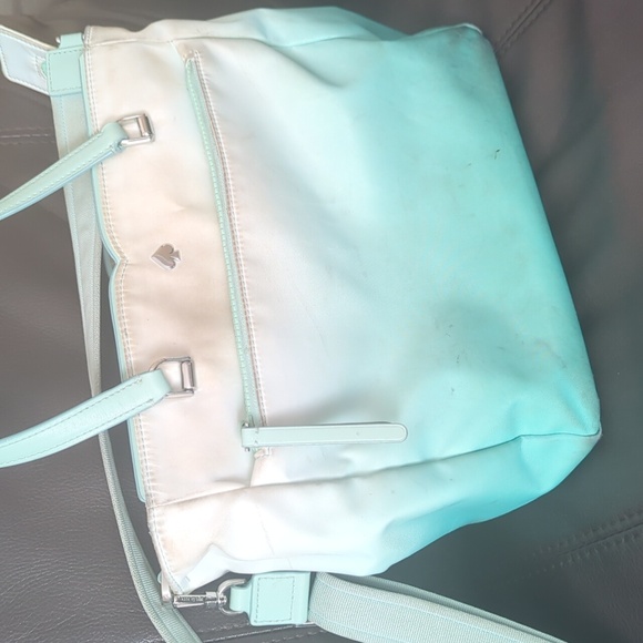 DONATING SOON: Kate Spade teal/aqua ombre nylon purse - Picture 2 of 6
